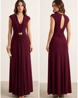 Élise Sculpted Drape Gown