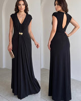 Élise Sculpted Drape Gown