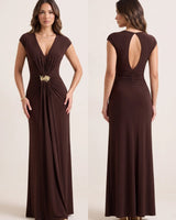Élise Sculpted Drape Gown