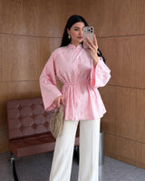 Embroidered Belted Top + Belt