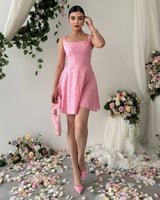Embroidered Floral Mini Dress