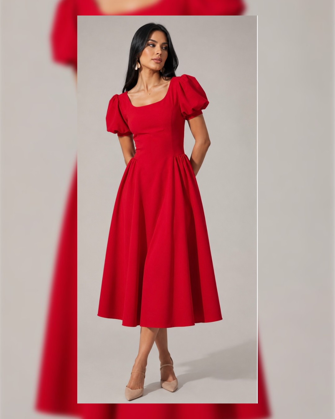 Emilia Flare Midi Dress
