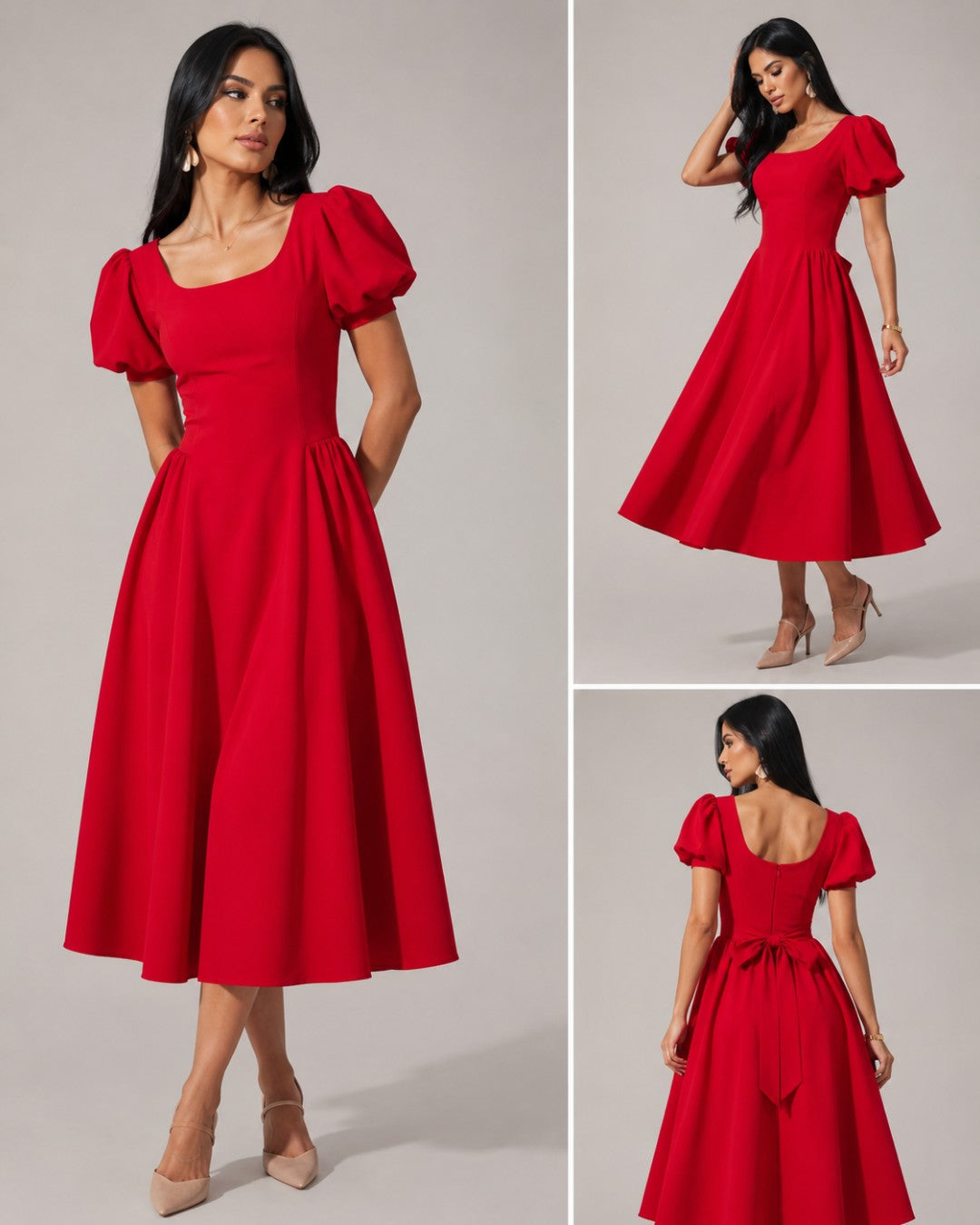Emilia Flare Midi Dress
