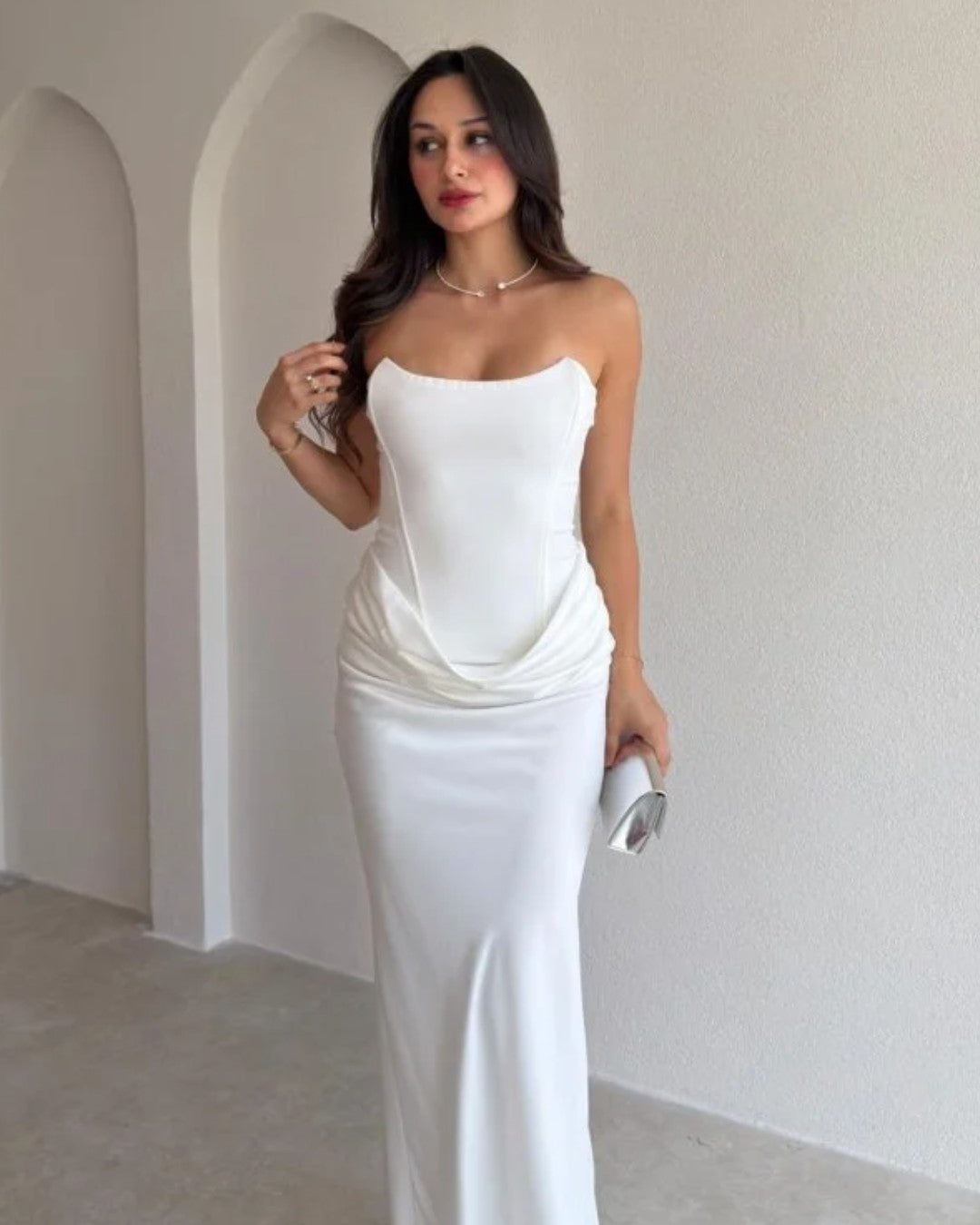 Emmeline Satin Corset Gown