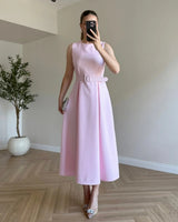 Étoile Belted Midi Dress