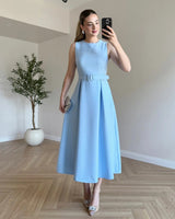 Étoile Belted Midi Dress
