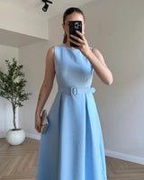 Étoile Belted Midi Dress