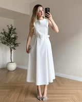 Étoile Belted Midi Dress