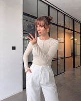 Fall Basic Buttoned Top