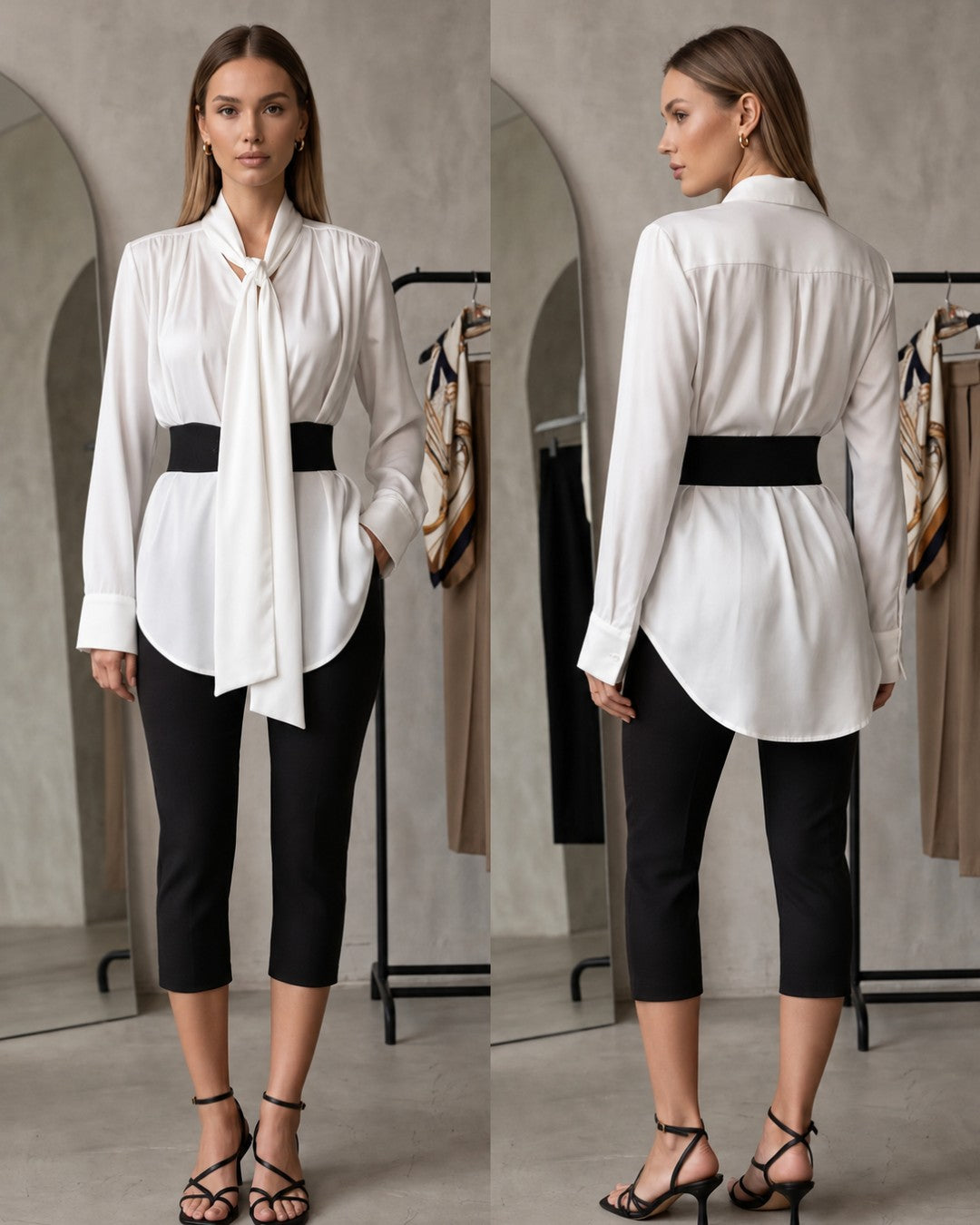 Feminine Blouse + Belt