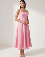 Féminine Bow Midi Dress