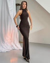 Feminine Curve Halter Dress