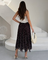 Feminine Flow Polka Maxi