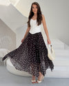 Feminine Flow Polka Maxi
