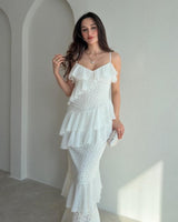 Feminine Ruffle Flow Dress
