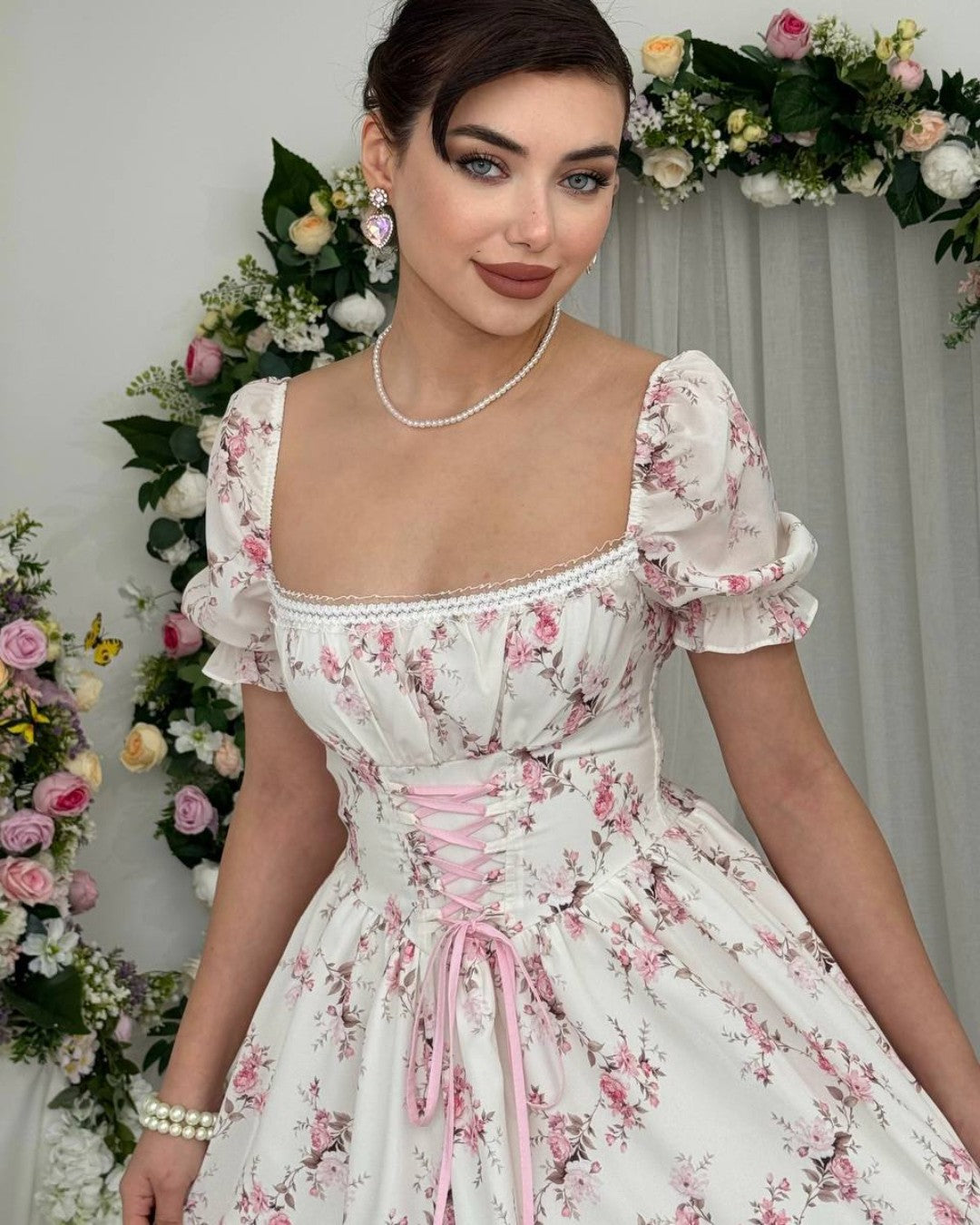 Floral Corset Maxi Dress