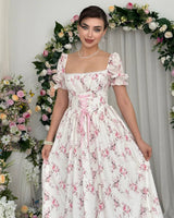 Floral Corset Maxi Dress