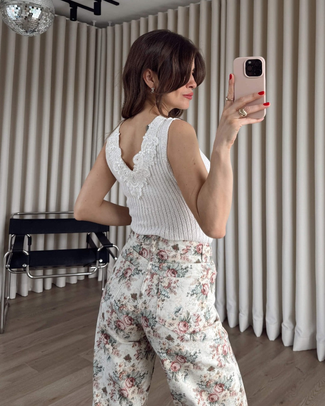 Floral Jacquard Pants + Belt