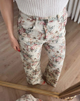 Floral Jacquard Pants + Belt