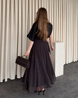 Flowing Polka Midi Skirt