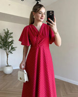 Flowy Polka Dress