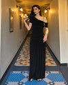 Fluid Drape Evening Dress