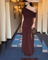 Fluid Drape Evening Dress