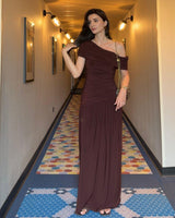 Fluid Drape Evening Dress