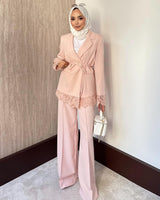 Formal Lace Suit + Belt