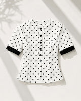 French Vintage Polka Blazer