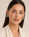 Garnet Hammered Studs