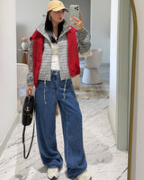 Gingham Drawstring Jacket