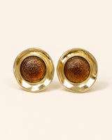 Glass Medallion Earrings