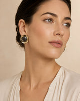 Glass Medallion Earrings