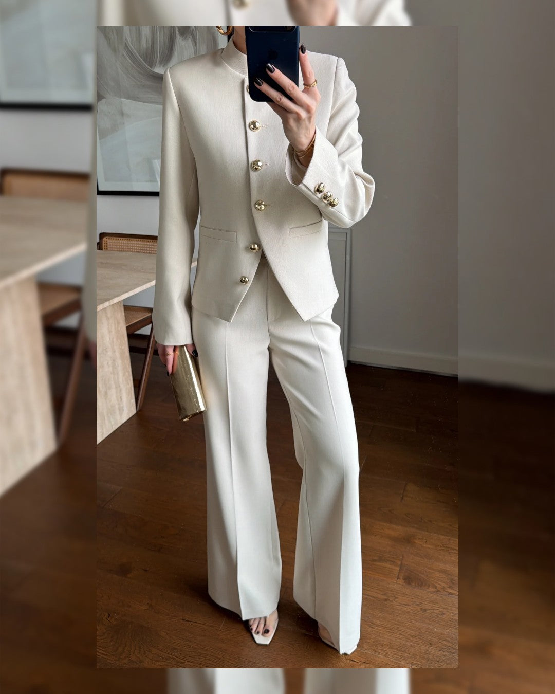 Gold Button Tailored Suit
