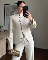 Gold Button Tailored Suit
