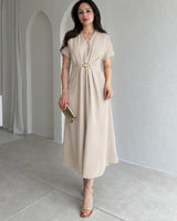 Gold Detail Midi Dress