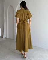 Gold Detail Midi Dress