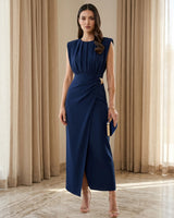 Gold Detail Wrap Dress