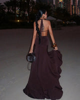 Golden Hour Halter Maxi Dress