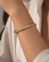 Golden Pavé Cuff Bracelet