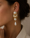 Golden Pearl Drape Earrings