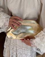 Golden Pouch Clutch