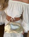 Golden Pouch Clutch