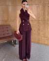 Halter Neck Tailored Suit