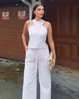 Halter Neck Two-Piece Set