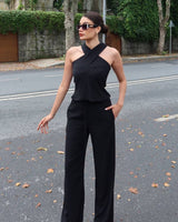 Halter Neck Two-Piece Set