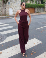 Halter Neck Two-Piece Set
