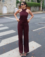 Halter Neck Two-Piece Set