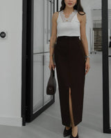 High-Waist Midi Skirt